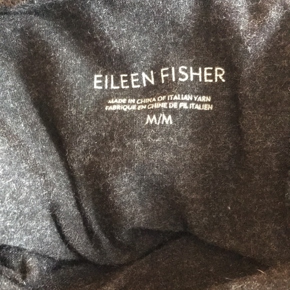 EILEEN FISHER Tunic Style Charcoal Grey Turtleneck - M - Picture 4 of 5